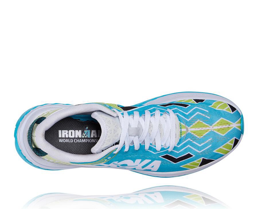 Zapatillas Running Hoka One One Mujer - Ironman Kona Carbon X - Azules/Blancas - ULQ526134